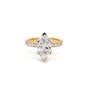 18K Yellow Gold Rings Lab Grown Diamonds TDW 2.49 Carat