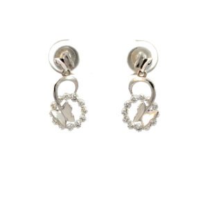 14K White Gold Earrings 24 Lab Grown Diamonds 0.44 Carat