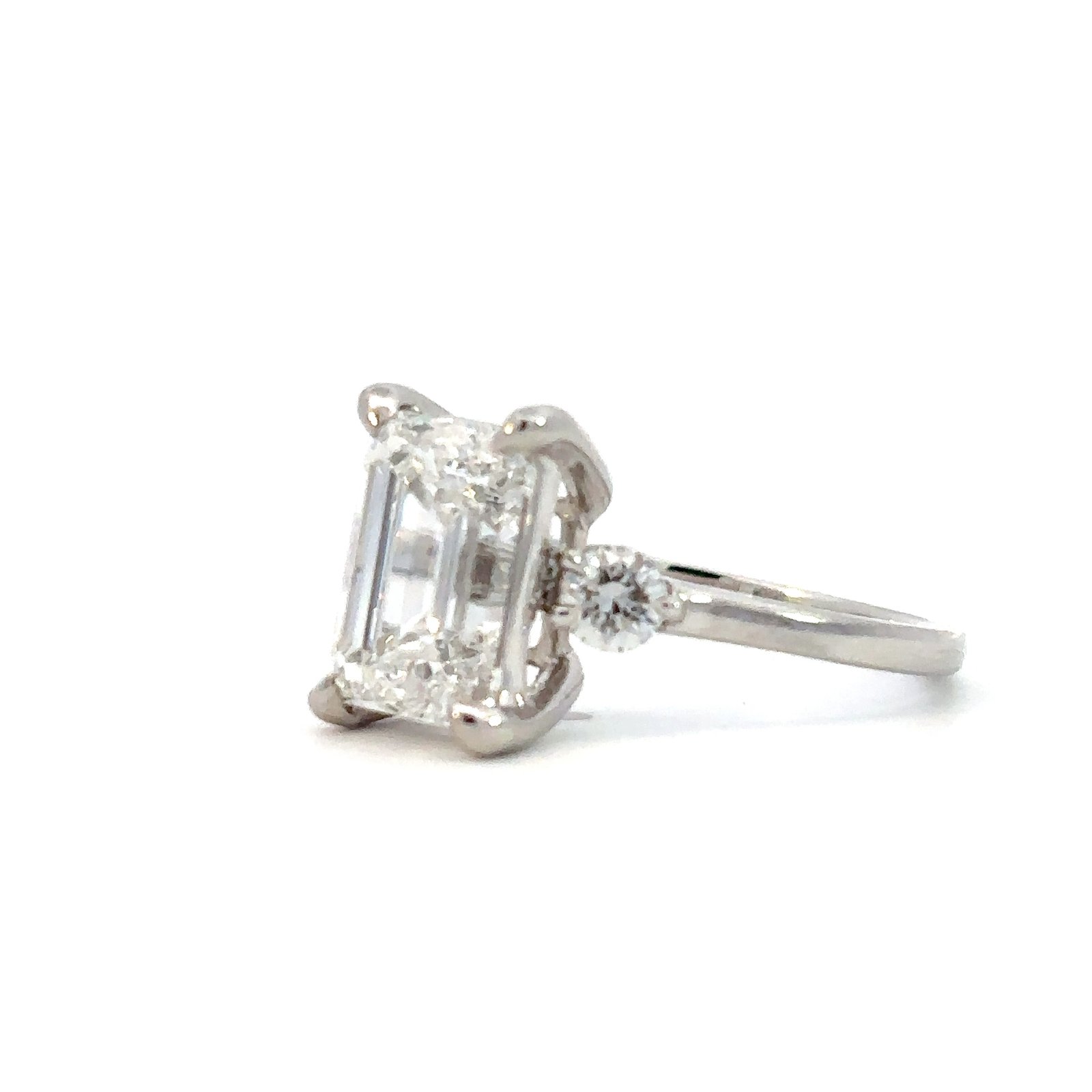 Platinum Ring Lab Grown Diamonds 3.89 Carat - Image 2