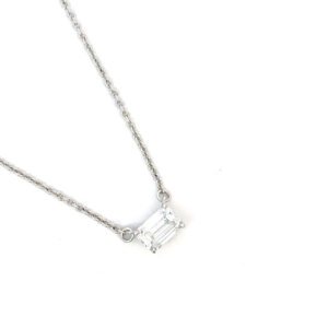 9K White Gold Pendant Lab Grown Diamonds TDW 0.64 Carat