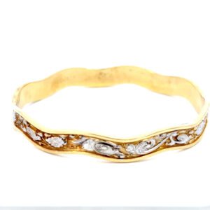 9K Yellow Gold Solid Bangle 63mm