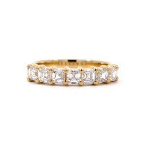 18K Yellow Gold Ring Lab Grown Diamonds TDW 1.23 Carat