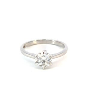 18K White Gold Ring Lab Grown Diamond 1.02 Carat