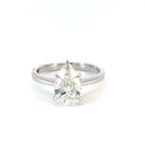 18K White Gold Ring Lab Grown Diamond 2.05 Carat