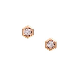 18K White and Rose Gold Earrings with Pink Diamonds