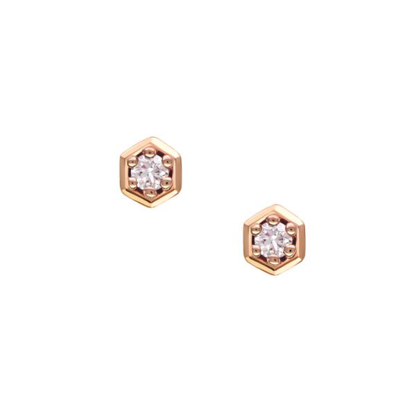 18K White and Rose Gold Earrings with Pink Diamonds