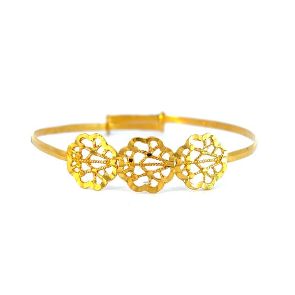 22K Yellow Gold Adjustable Baby Bangle