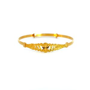 21K Yellow Gold Adjustable Baby Bangle
