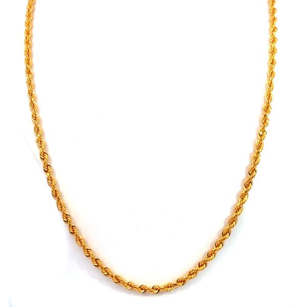 22K Yellow Gold Chain 45cm