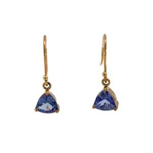 9K Yellow Gold Earrings Tanzanite 1.88ct