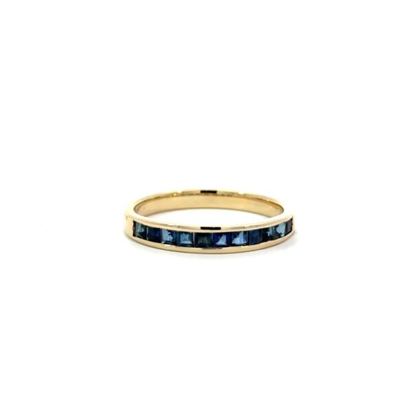9K Yellow Gold Ring Sapphires 0.66 Carat