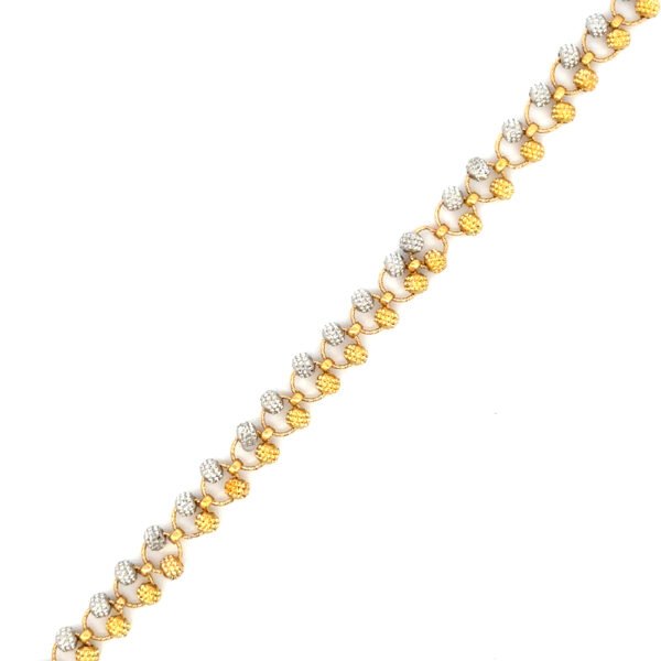 22K Yellow & White Gold Bracelet 17cm