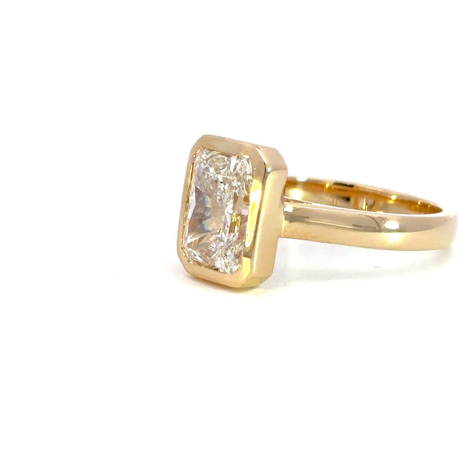 18K Yellow Gold Ring Lab Grown Diamond 3.02 Carat - Image 2