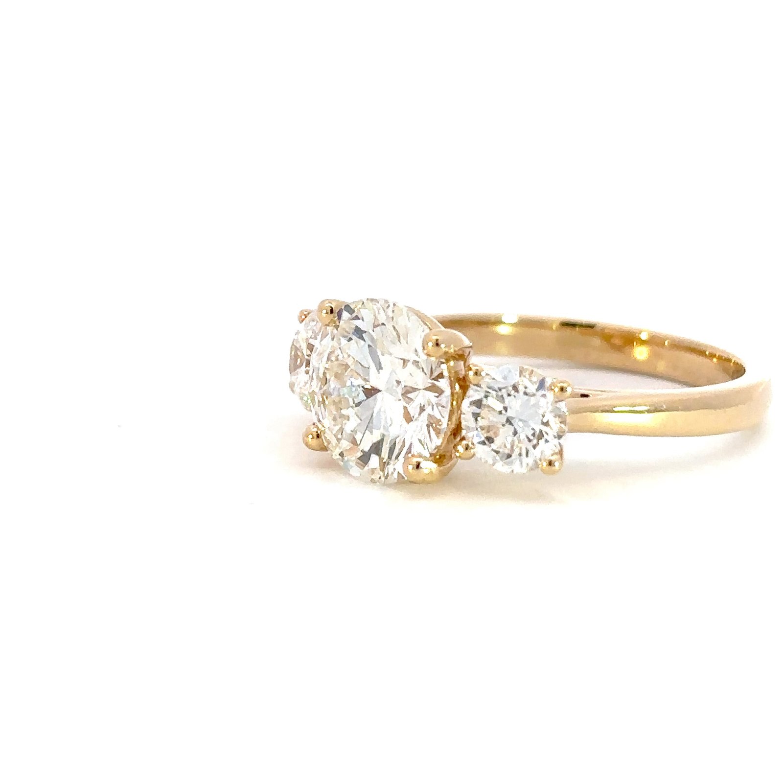 18K Yellow Gold Ring Lab Grown Diamonds TDW 3.62 Carat - Image 2