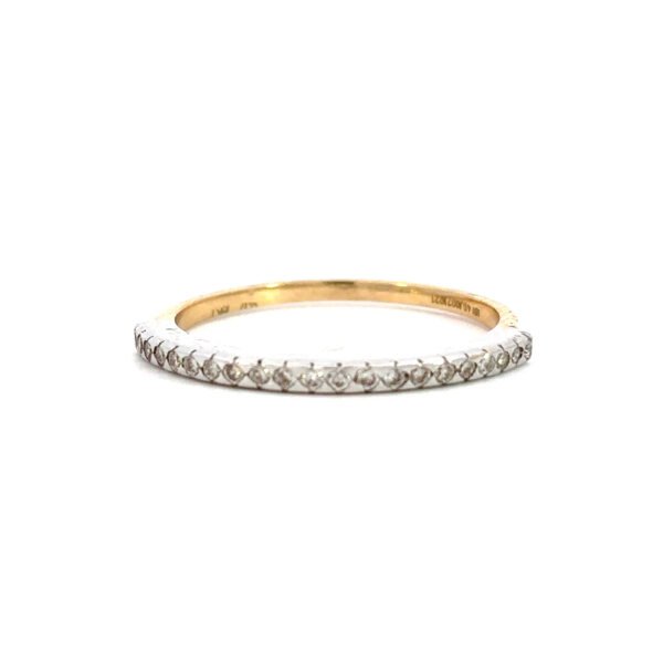 18K Yellow Gold Ring 21 Round Diamonds TDW 0.17 Carat