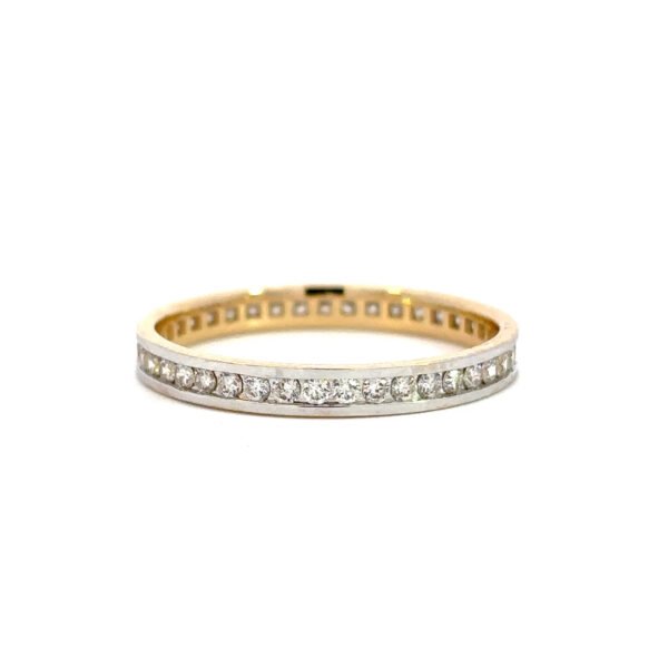 14K Yellow Gold Ring 42 Round Diamonds TDW 0.489 Carat