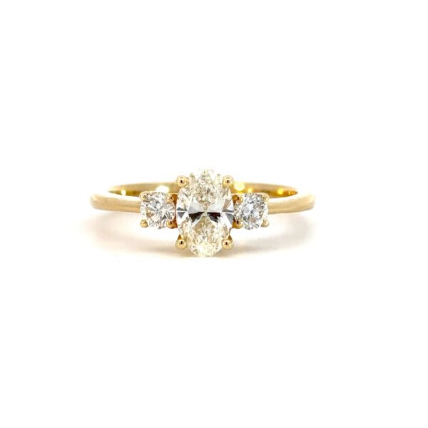 18K Yellow Gold Ring Diamonds TDW 0.99 Carat