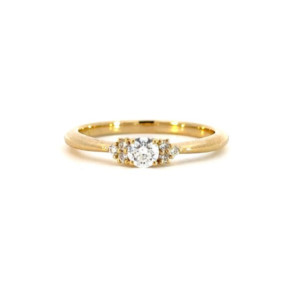 18K Yellow Gold Ring Diamonds TDW 0.24 Carat