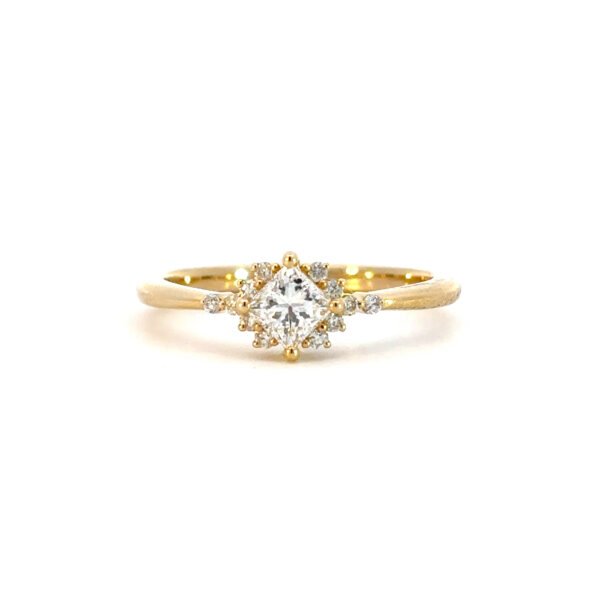 18K Yellow Gold Ring Diamonds TDW 0.49 Carat