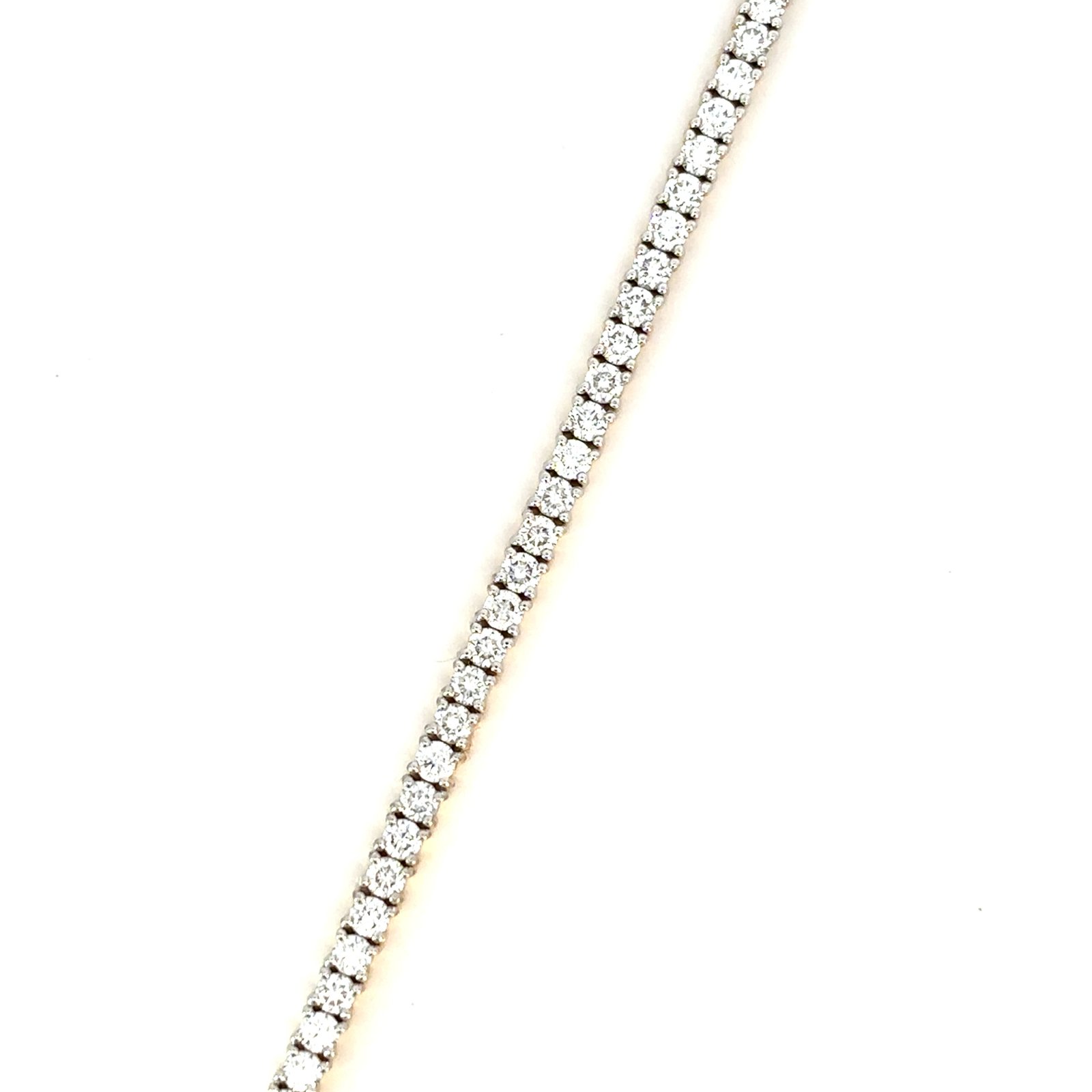 14K Yellow Gold Tennis Bracelet with 69 Round Lab-grown Diamonds TDW 4.42 Carat