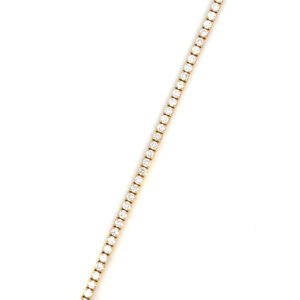 18K Yellow Gold Tennis Bracelet with 67 Round Lab-grown Diamonds TDW 3.07 Carat
