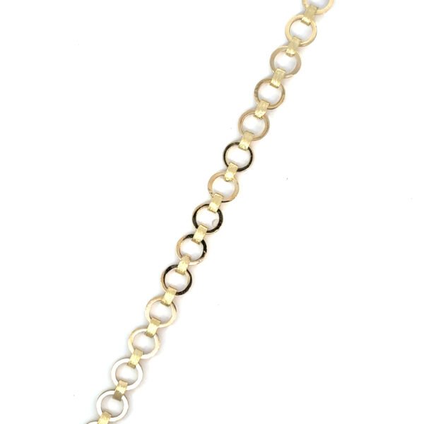 9K Yellow Gold Round link Bracelet – 19cm