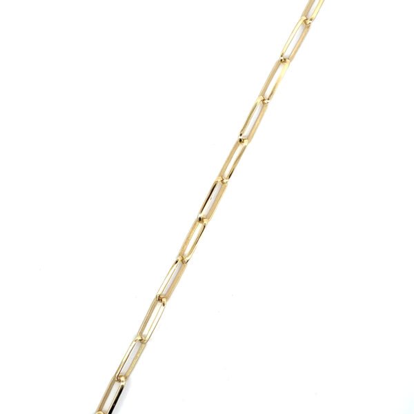 9K Yellow Gold Paperclip Bracelet – 19cm